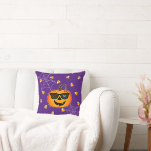 Funny Spooky Pumpkin iconic winkS Only treats!!! Cushion