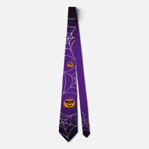 Funny Spooky Pumpkin iconic winkS Tie