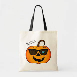 Funny Spooky Pumpkin iconic winkS Tote Bag