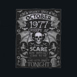 Funny Spooky Since October 1977 Halloween Birthday Fleece Blanket<br><div class="desc">Funny Spooky Since October 1977 Halloween Birthday</div>
