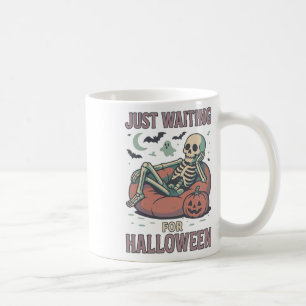 Funny Spooky Skeleton Summerween Waiting For Hallo Coffee Mug