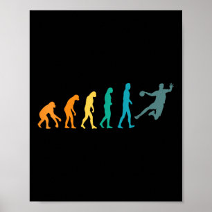 Funny Sport Evolution Handball Poster