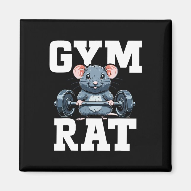 Funny Sport Gym Rat Fitness Bodybuilding  Magnet (Front)