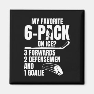 Funny Sport Pond Hockey Player (4) Magnet