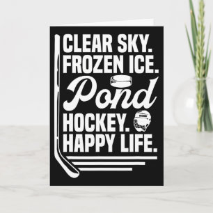 Funny Sport Pond Hockey Player (5) Card