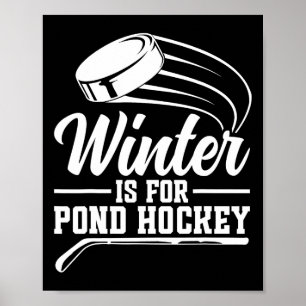 Funny Sport Pond Hockey Player Poster