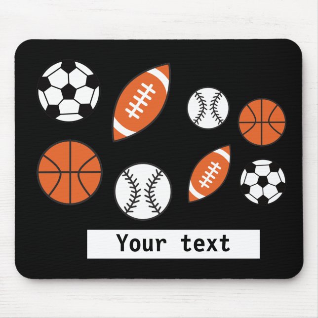 Funny Sports Ball Mouse Pad (Front)
