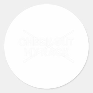 Funny Sports Check Out My Rack Billiards Pool Classic Round Sticker