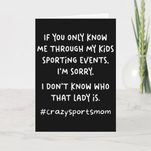 Funny Sports Mom Card