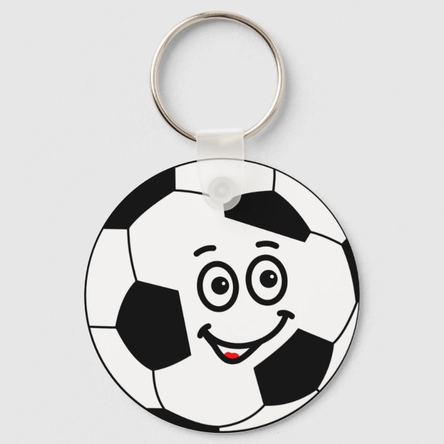 Funny Sports Soccer ball Key Ring (Front)