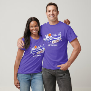 Funny Sportsball Go Team Retro T-Shirt