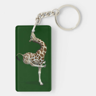 Funny Sporty Giraffe Key Ring