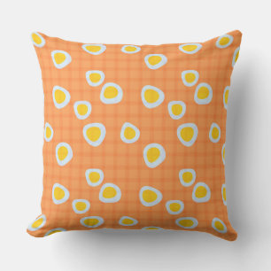 Funny spots on a yellow checkered background cushion