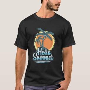 Funny Spring Break Vacation Beach Hello Summer T-Shirt