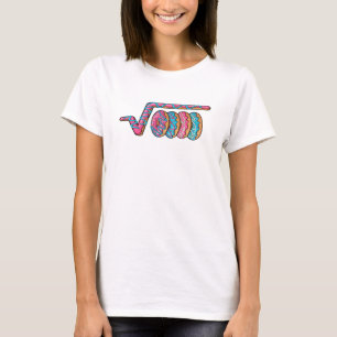 Funny Square Root 4489 Funny 67 Math doughnuts Mem T-Shirt