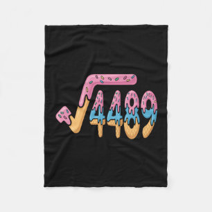 Funny Square Root 4489 Funny 67 Math Ice Cream Mem Fleece Blanket