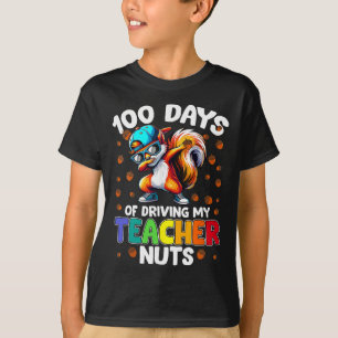 Funny Squirrel 100 Days Of Driving My Teacher Nuts T-Shirt