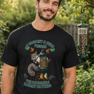 Funny Squirrel Bird Feeder T-Shirt