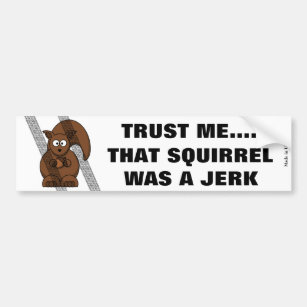 Funny Squirrel Bumper Sticker