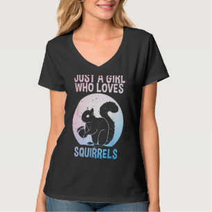 Funny Squirrel Designs For Girls Women Mum Chipmun T-Shirt