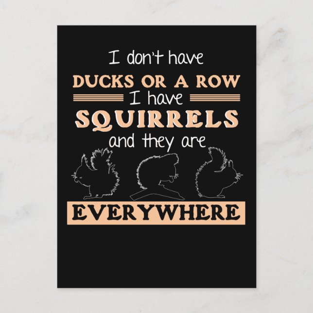 Funny Squirrel Garden Humour Squirrels Joke Postcard (Front)