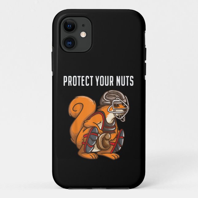 Funny Squirrel Lover Baseball Catcher Gift Boys Gi Case-Mate iPhone Case (Back)
