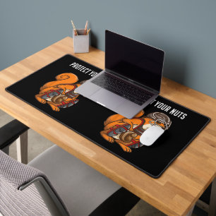 Funny Squirrel Lover Baseball Catcher Gift Boys Gi Desk Mat