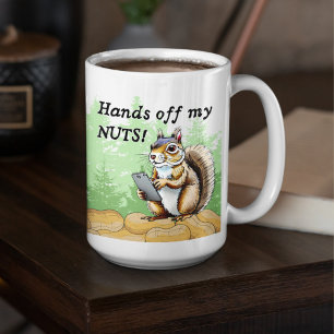 Funny squirrel mug, cute animal nuts coffee mug