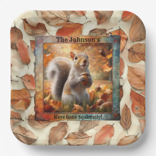Funny Squirrel Paper Plate