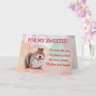 Funny Squirrel Poetry Birthday Card