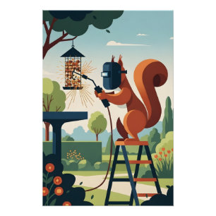 Funny squirrel poster