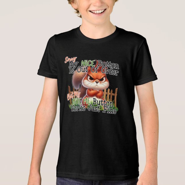 Funny Squirrel  Tri-Blend Shirt (Front)