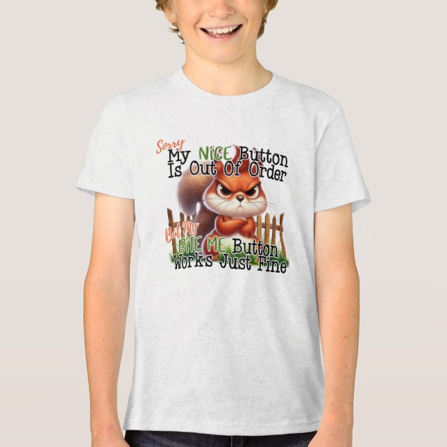Funny Squirrel  Tri-Blend Shirt (Front)
