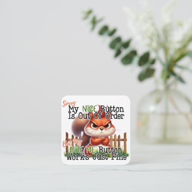 Funny Squirrel Tumbler Card (Standing Front)