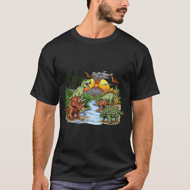 Funny Squirrel with Chainsaw and Pinecone T-Shirt (Front)