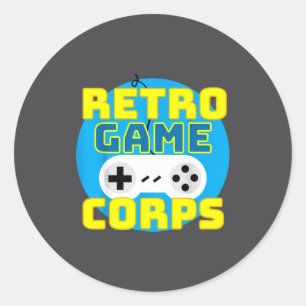 Funny Srt Game Lover Quote Retro Game Corps Basic  Classic Round Sticker