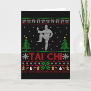 Funny Srts Lover Santa Ugly Tai Chi Christmas  Card
