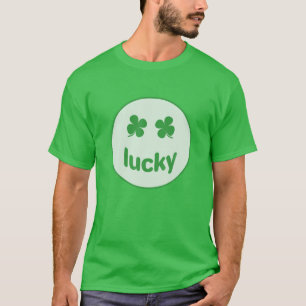 Funny St Patrick Day Lucky Smile Face Meme T-Shirt
