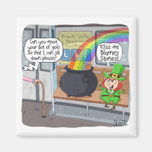 Funny St. Patrick’s Day Gift or Card - Leprechaun Magnet
