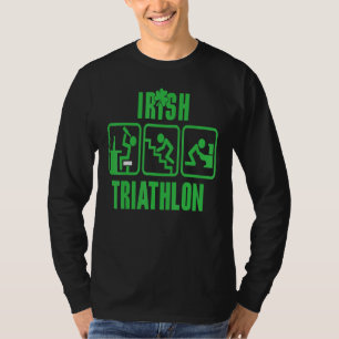 Funny St Patrick S Day Irish Triathlon Drink Crawl T-Shirt