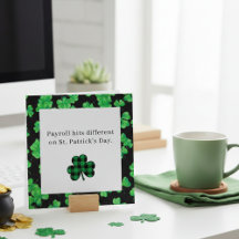 Funny St Patrick’s Day Payroll Card for Coworkers