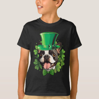 Funny St Patricks Boston Terrier  T-Shirt