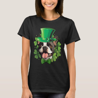 Funny St Patricks Boston Terrier  T-Shirt