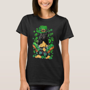 Funny St Patricks Day {A] Dog Shamrock Leprechaun  T-Shirt