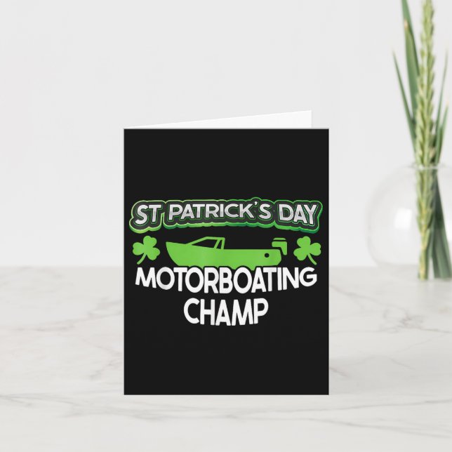 Funny St Patricks Day Adult Humour For Men Motorbo Card (Front)