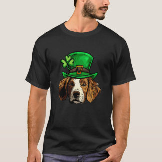 Funny St Patricks Day Brittany Spaniel Dog T-Shirt