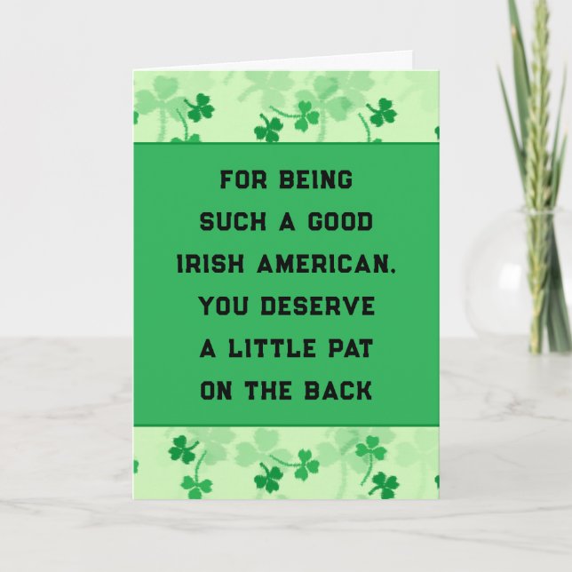 Funny St. Patrick's Day Card (Front)