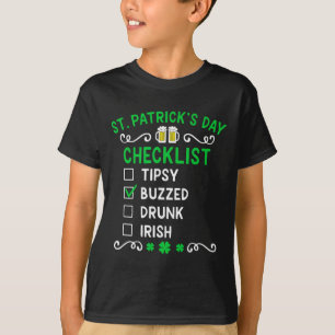 Funny St Patricks Day Checklist 4 T-Shirt