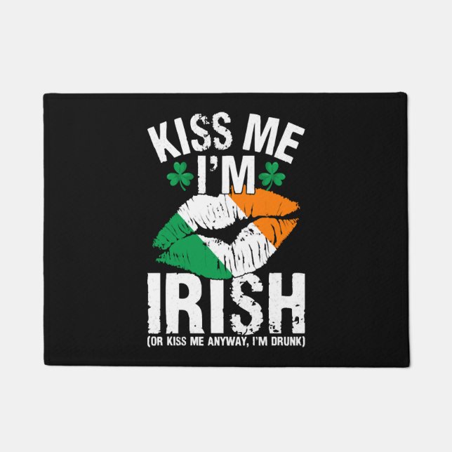Funny St Patricks Day  Doormat (Front)