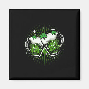 Funny St Patricks Day Drinking Irish Shamrock Gree Magnet